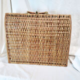 1960 wicker suitcase