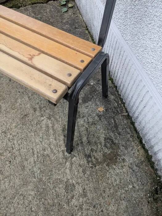 Bench with backrest