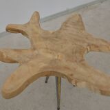 Teak tripod flower table