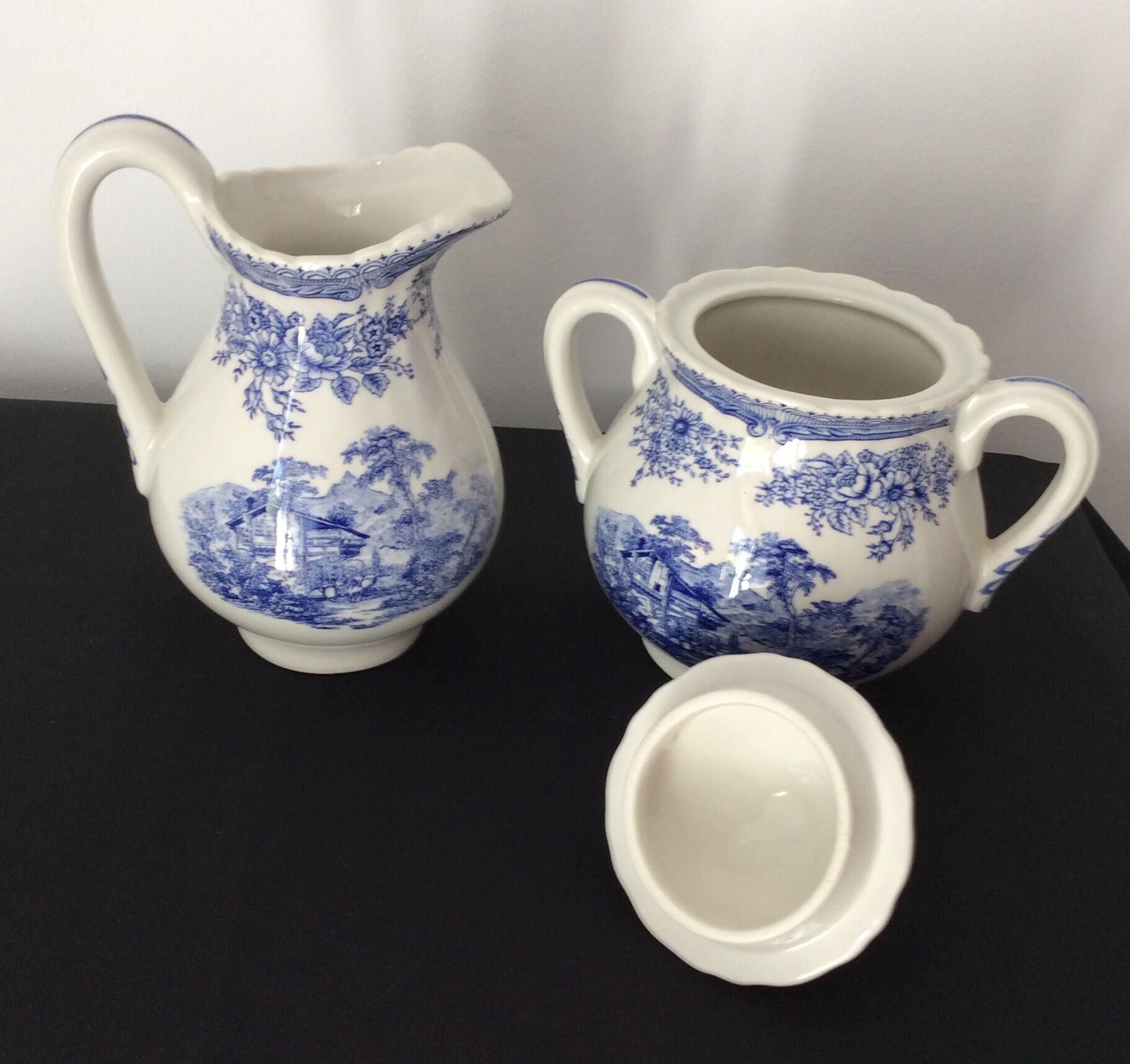 Milk pot and sugar maker KG LUNEVILLE "Tradition" Special Grand Feu (lack coffee maker)