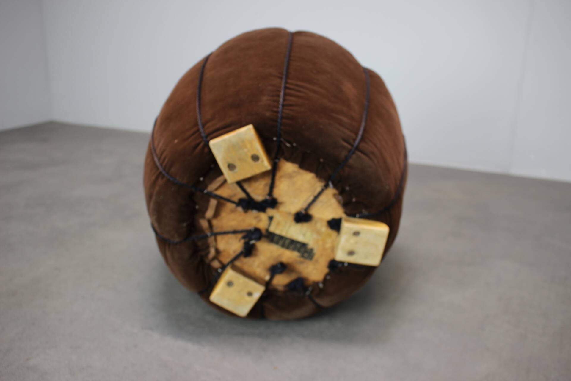 Padded stool Jindřich Halabala, Czechoslovakia, around 1950
