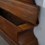 20th-century Art Deco storage bench in walnut, by a Danish cabinetmaker.