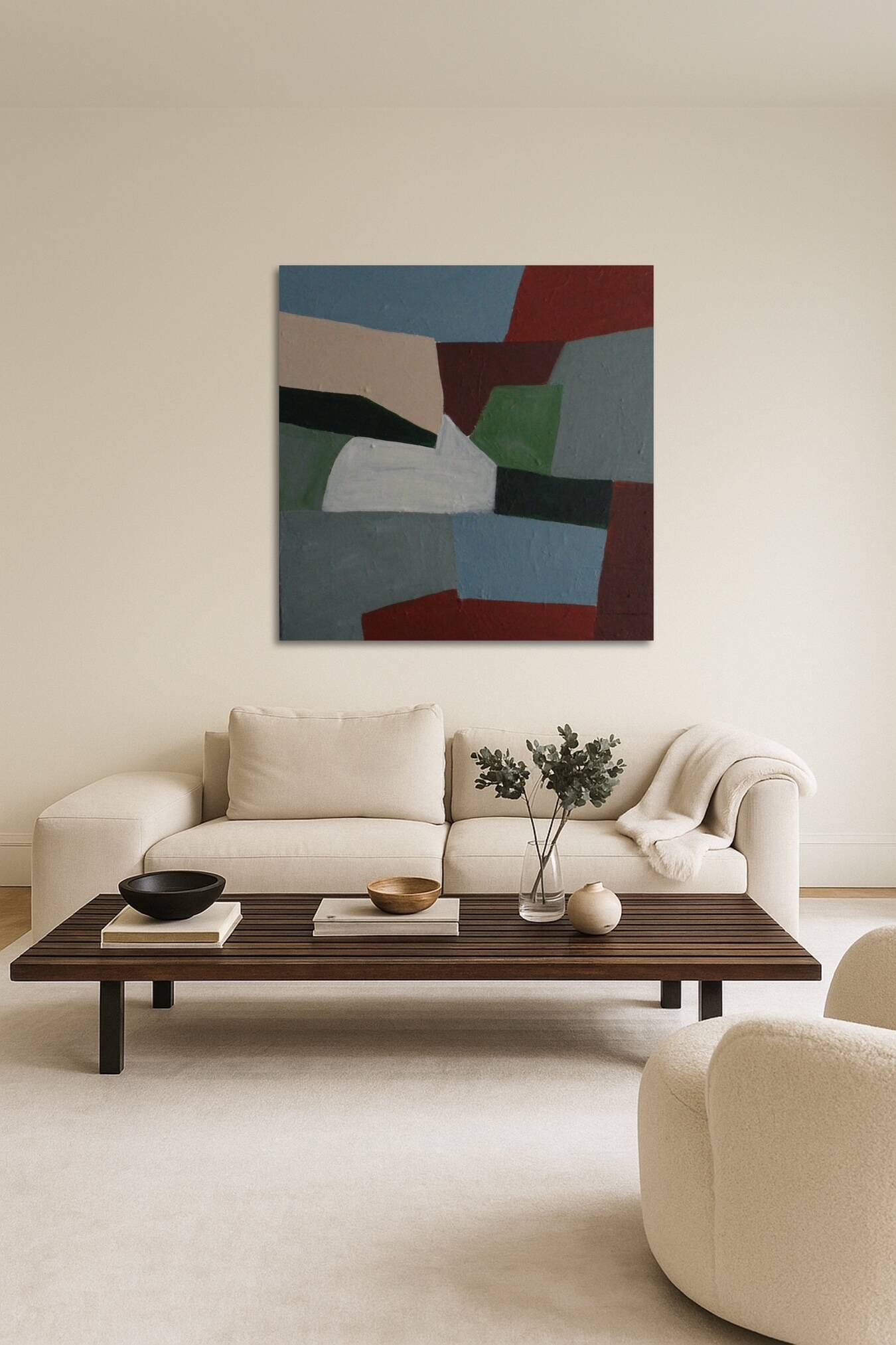 Canvas painting "Traces of Silence" by Bodasca