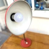 Articulated desk lamp, red granite metal, 1960