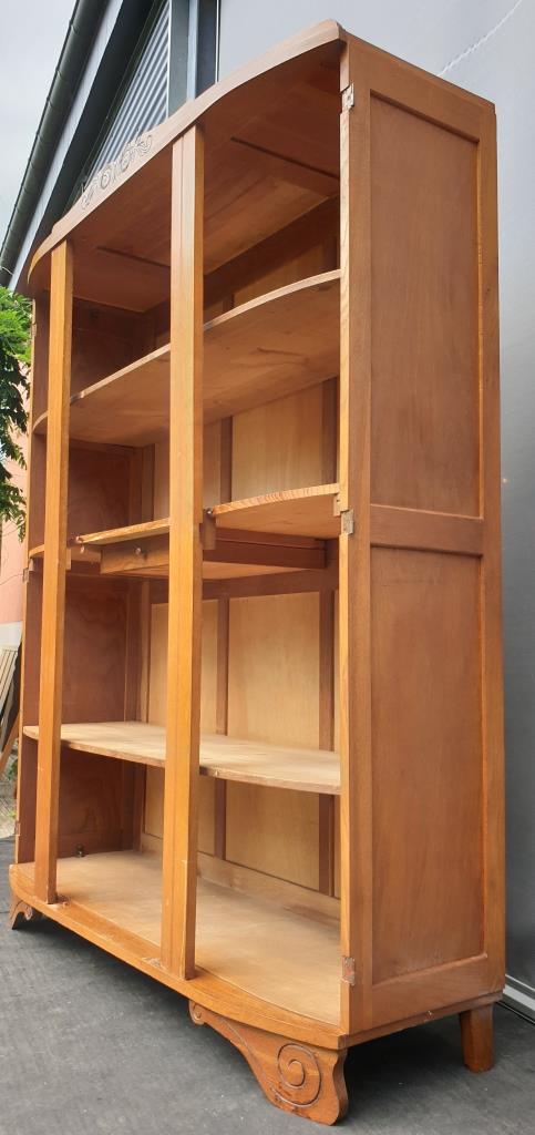 Library Art Deco cabinet curved lines L155