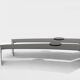 Gilles Derain pair of metal coffee tables edition Lumen 1986