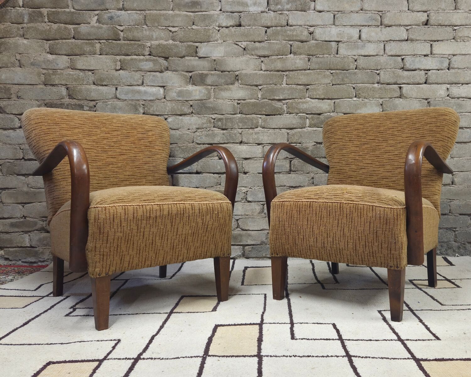 Paire de fauteuils 1960 vintage