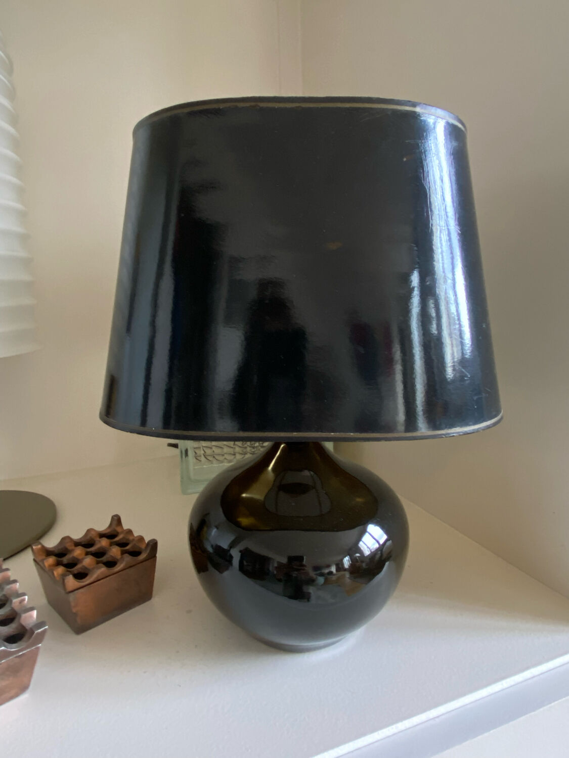 Black ceramic lamp max idlas antique