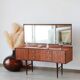 Coiffeuse vintage mid-century en teck (Meredew)