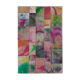 Handmade turkish overdyed 198 cm x 300 cm multicolor patchwork carpet