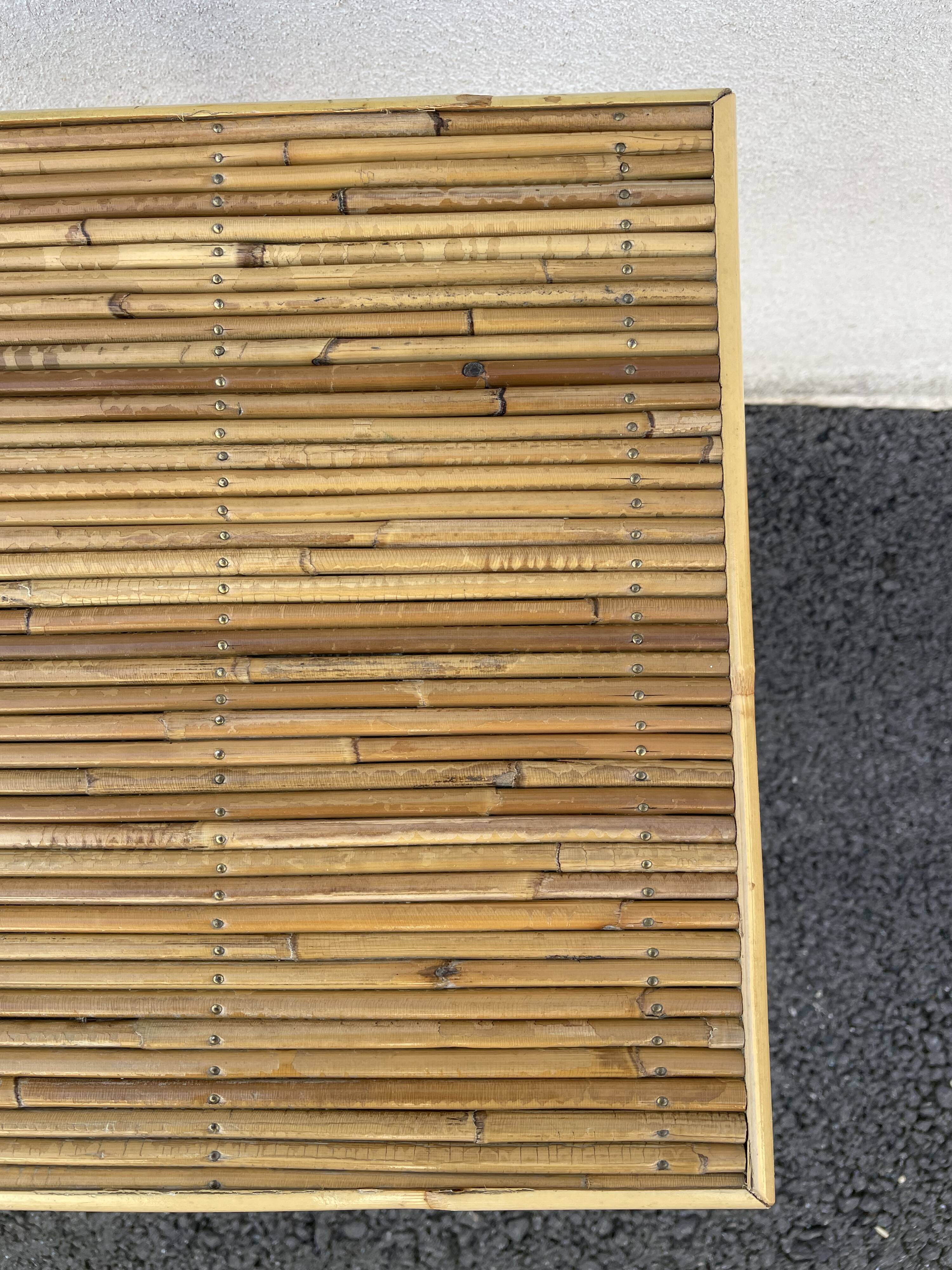 Rattan bedside and bamboo