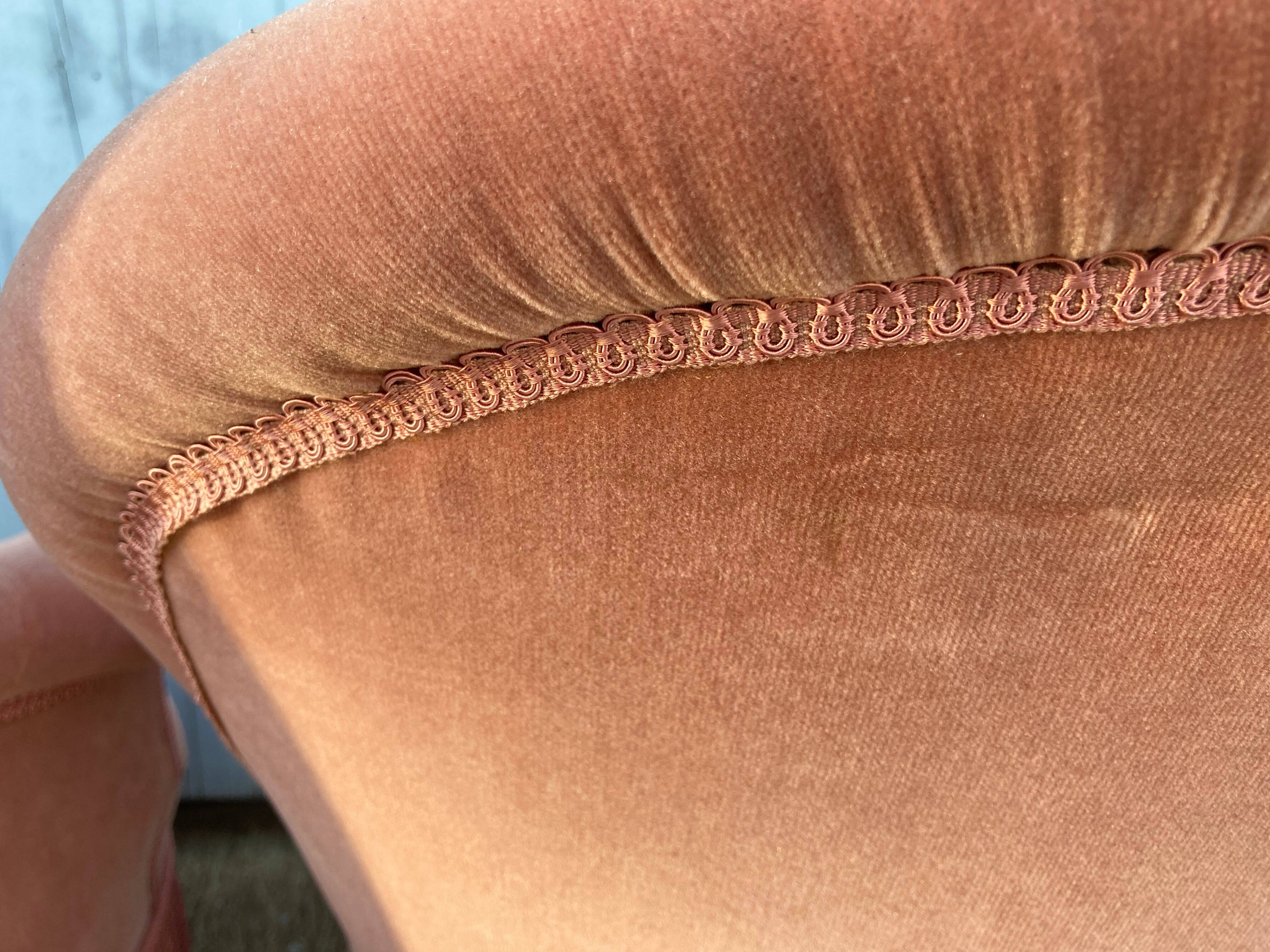 Pair of old pink toad chairs