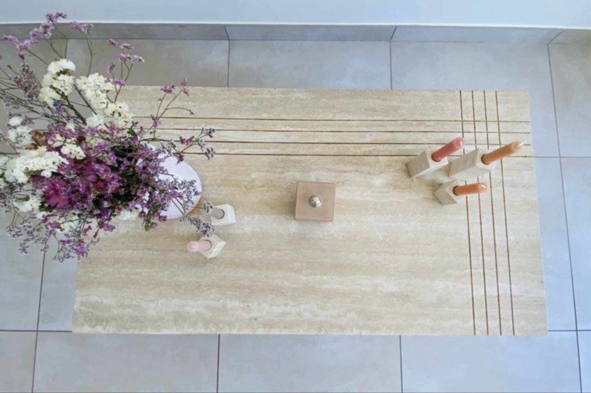 Table basse en travertin