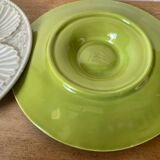 Lot deux assiettes à huîtres Longchamp vintage
