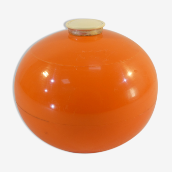 Vintage ice bucket of round shape and orange Brand GALLIA