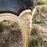 Pair of blue Louis XV style armchairs