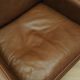 Brown leather armchair, Danish design, 1960s, production: Denmark