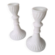 Pair of opaline candlesticks
