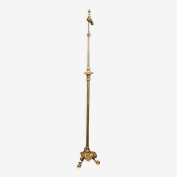 Floor lamp with adjustable height in bronze XIXth style Restoration feet claws