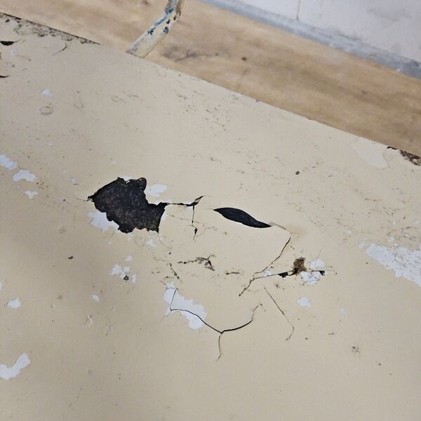 Chariot d'hôpital vintage en métal, grand, pour le linge, chariot d'infirmière.