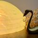 Suspension abat-jour vintage en verre de Clichy vert