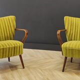 Two mid century cocktail chairs, vintage