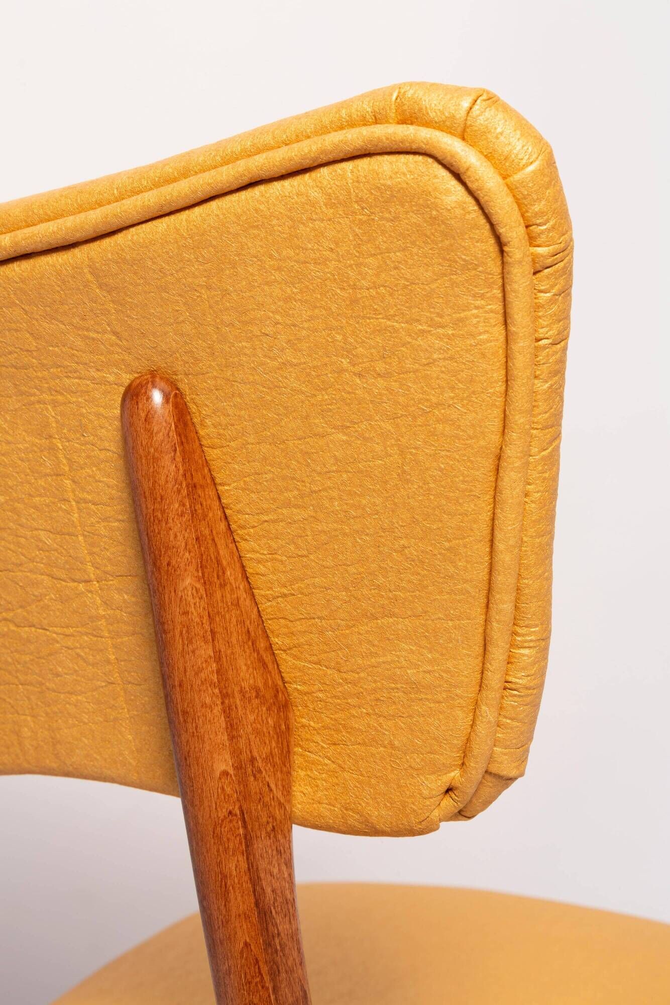 Mid-Century Butterfly Dining Chair, Vegan Pineapple Leather, Europe, 1960s