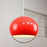 Space Age Italian Red Jolly Pendant Lamp from Guzzini