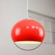 Lampe à suspension rouge italienne Space Age Jolly de Guzzini