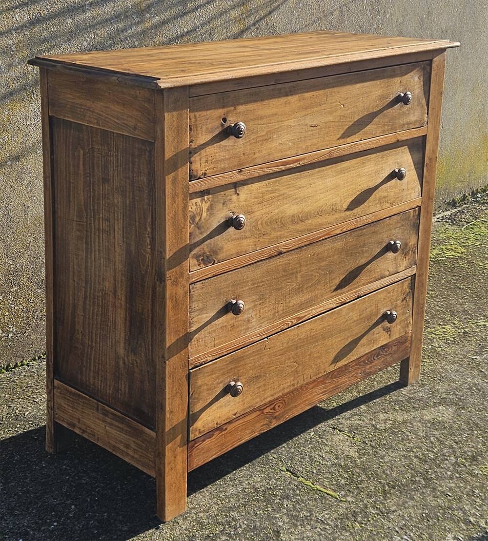 Antique solid wood chest of drawers – rustic charm, circa 1880–1920