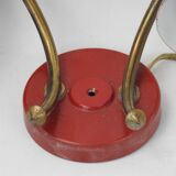 Wall light "diabolo" articulated to two lights in red lase sheet