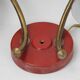 Applique "diabolo" articulée à deux lumières en tôle laqué rouge