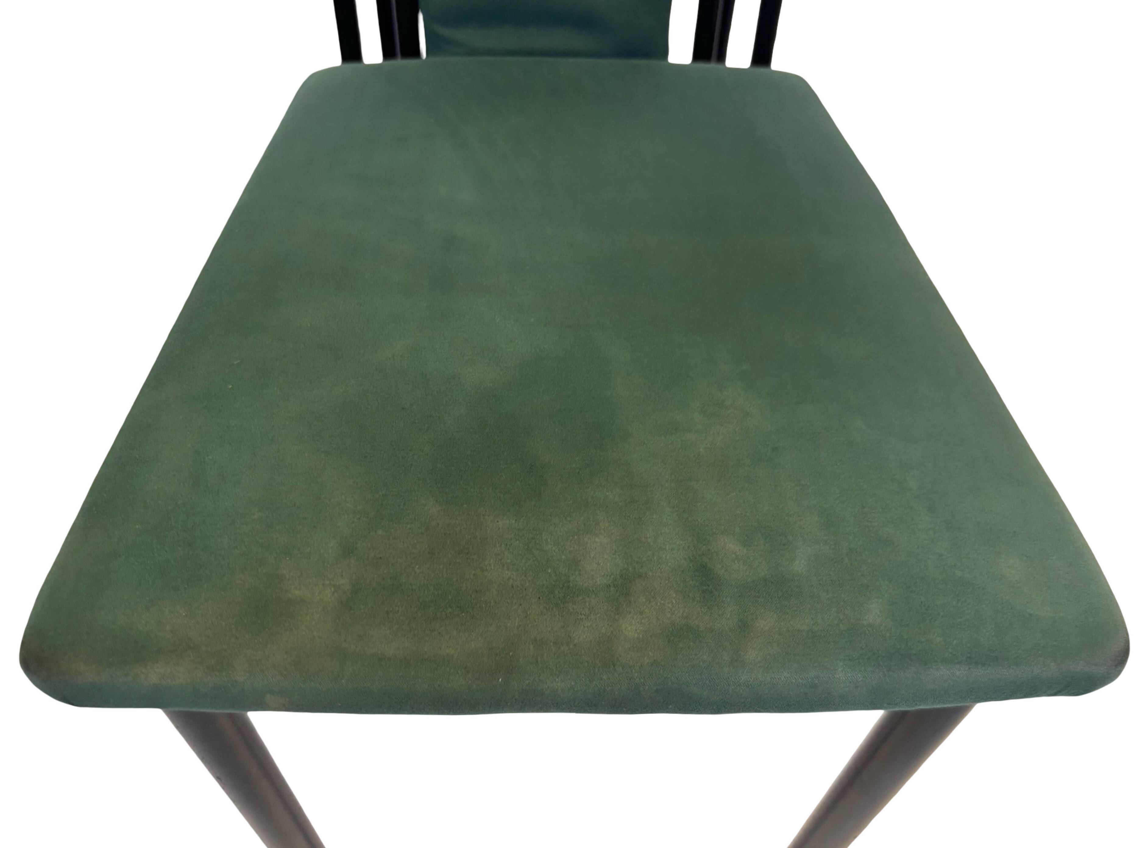 Vintage dining chairs modern design 80's set of four