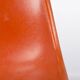Ensemble orange (4) Chaises Herman Miller Original Vintage Eames DSW Side Shell