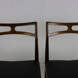 Sixties Danish design rosewood dining chairs by cabinetmaker Johannes Ander