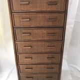 Rattan chest of drawers 7 drawers