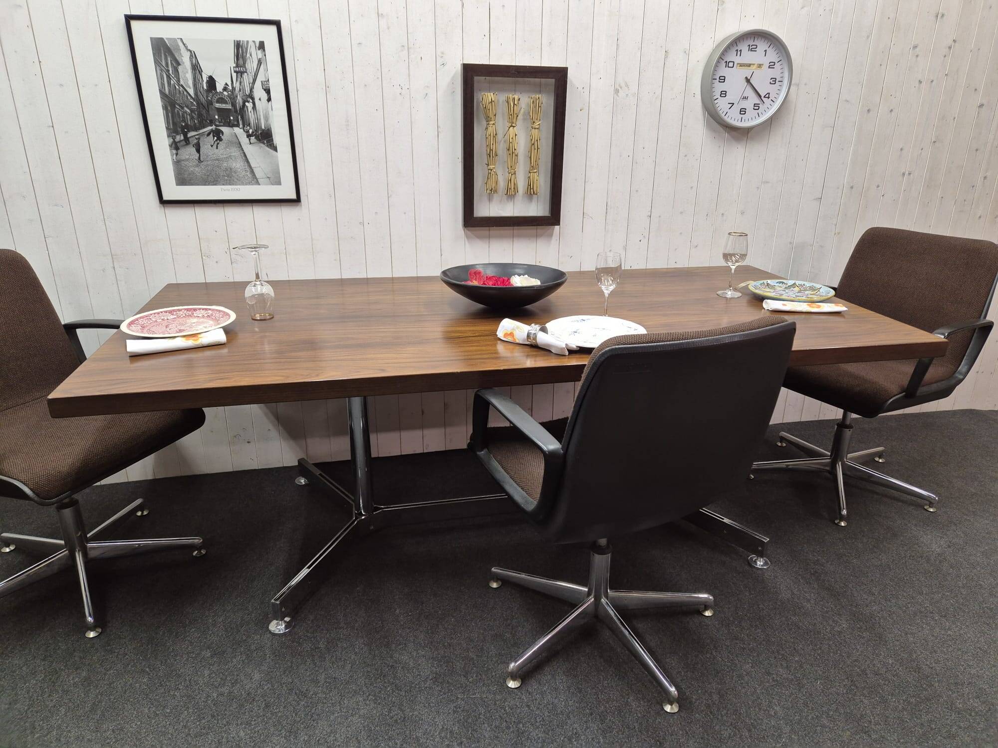 Vintage rosewood meeting table