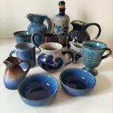 Blue tones stoneware tableware