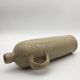 Old hot water bottle in glazed stoneware, beige color