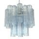 Contemporary Sky-Blue Italian Murano Glass “Tronchi” Chandelier