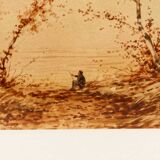 Pair of watercolors, animated landscapes, L. Meyer