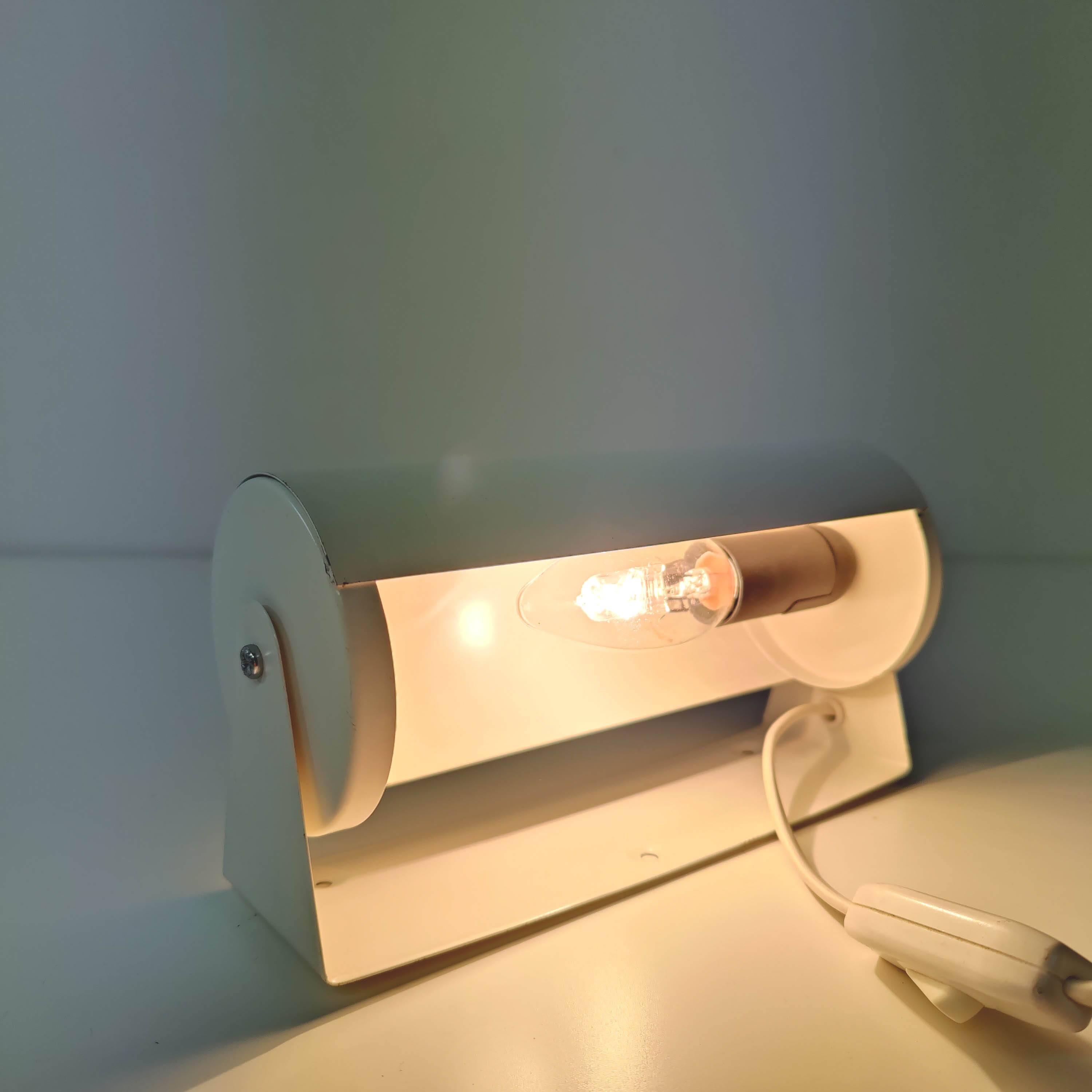 Vintage wall light Ikea V413 white vintage roller