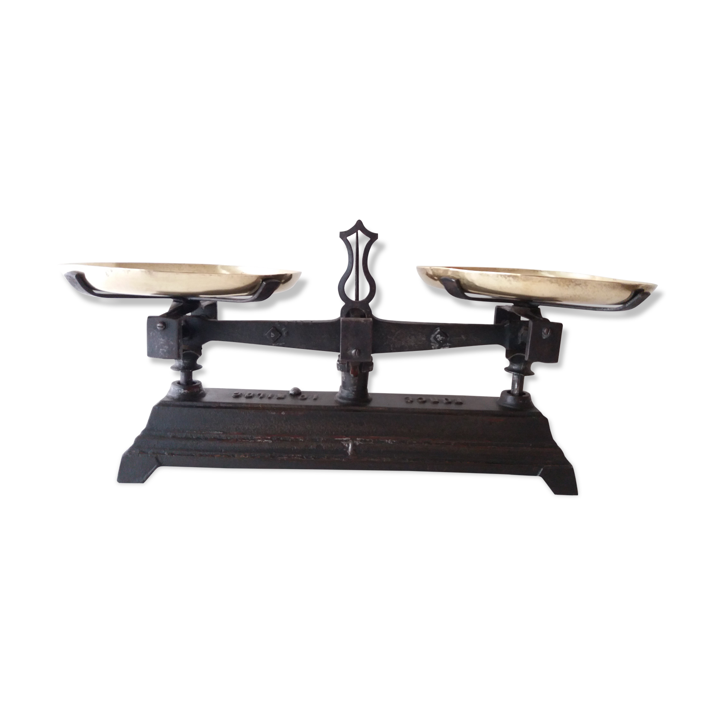 Cast iron and brass balance