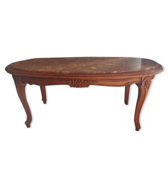 Table basse ovale marbre