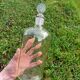Set of 3 retro glass bottles