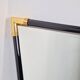 Modern Black Lacquer Metal Triangle Mirror, 1970s