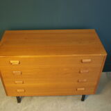 The 1960s teak chest of drawers
