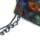 Glass and lead pendant lamp by Peter Marsh, 50s