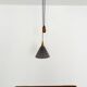 Oak Pendant Lamp with Counterweight by Uno and Östen Kristiansson