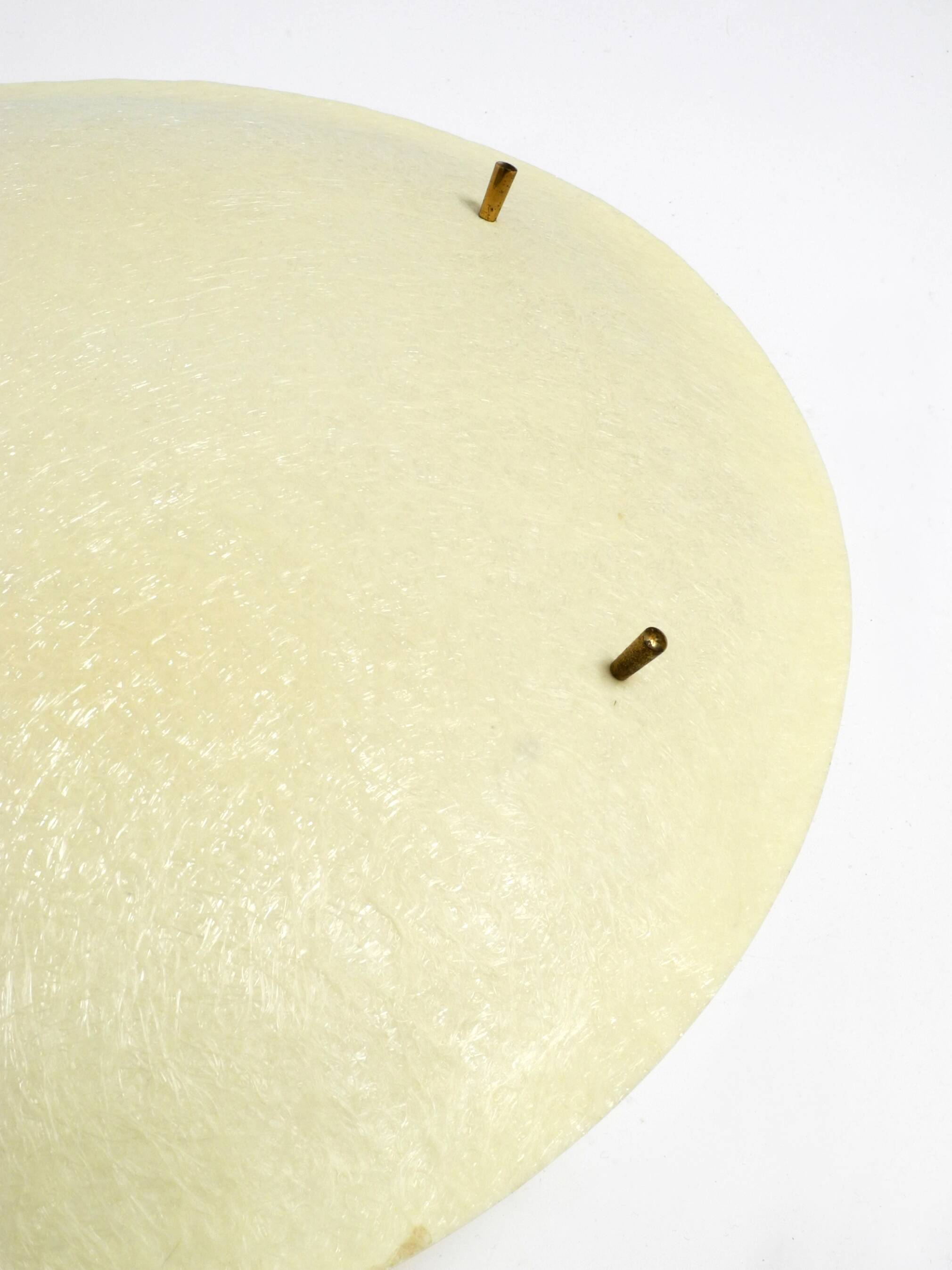 Extremely rare large round Mid Century Modern fiberglass ceiling lamp | Ø 5